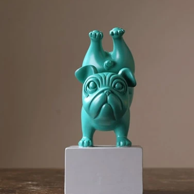 Yoga Bulldog standbeeld ornament