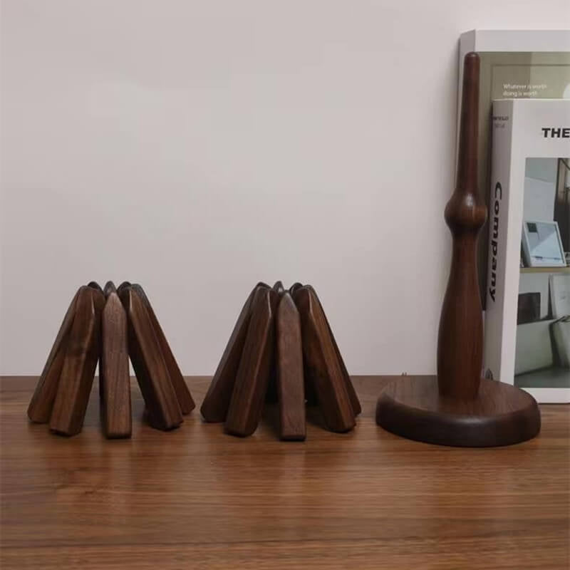 Zwarte walnoot houten tafelmat