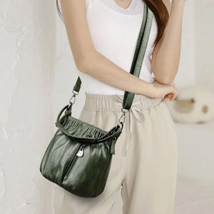 Schoudertas voor dames met retro textuur