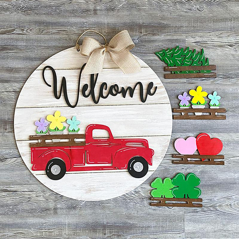 Verwisselbaar vintage welkomst bord