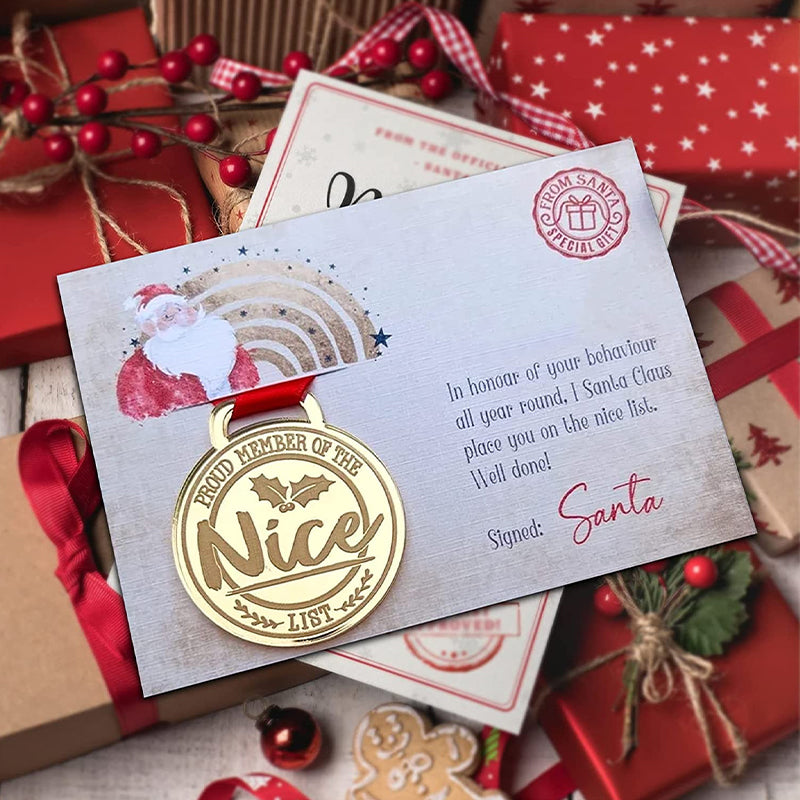 Kerst Eva-medaille met wenskaarten