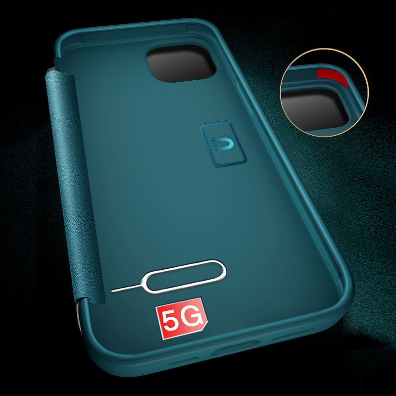 Business Series View Window Flip Folio lederen hoes