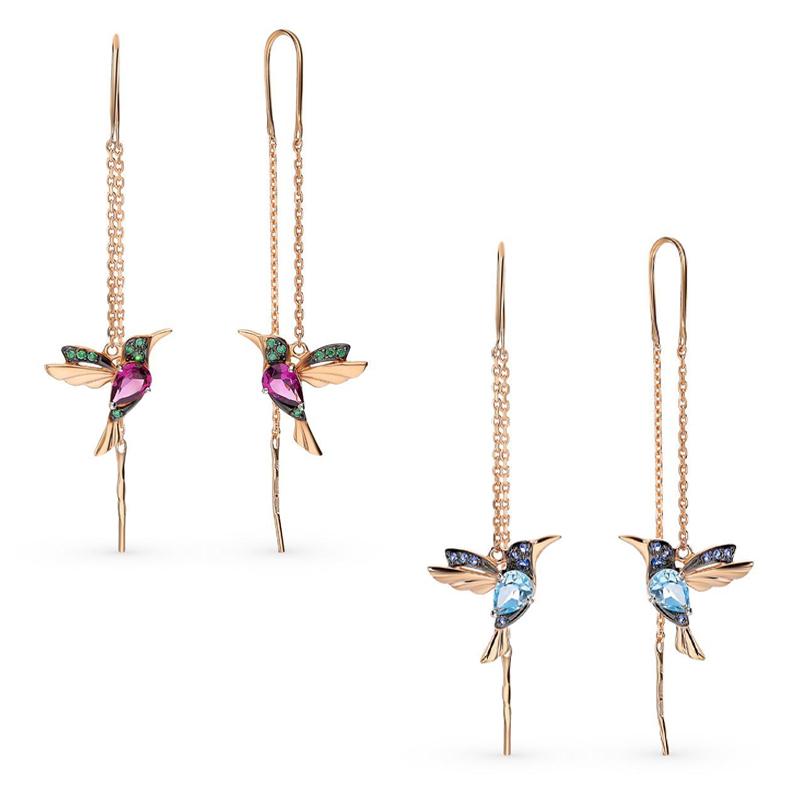 Elegante dames kolibrie oorbellen