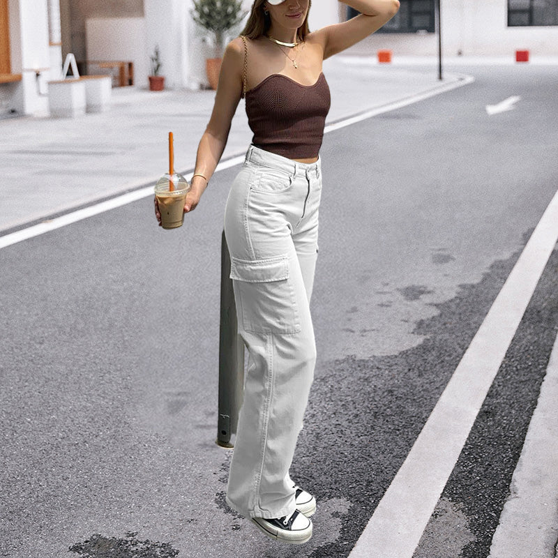 Cargobroek met rechte pasvorm