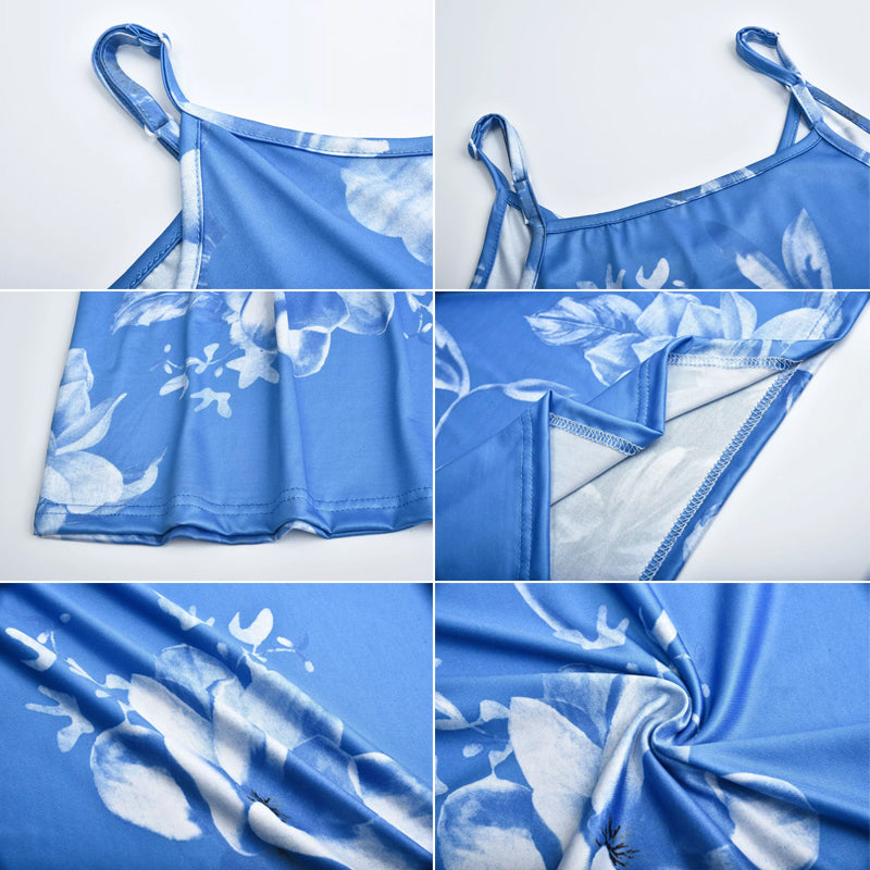 Maxi-jurk met bohemien mouwen en bloemenprint