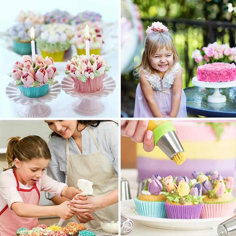 RVS tuitset (13 stuks) voor cupcakes en taartdecoratie actie