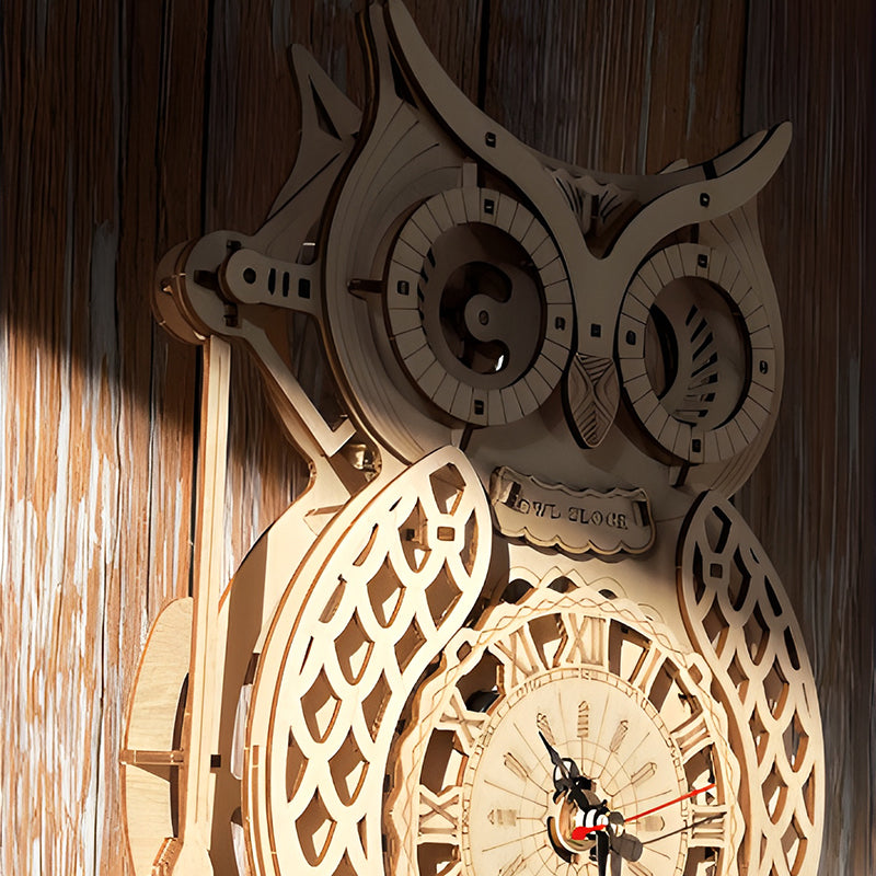 Houten Uil-puzzelset