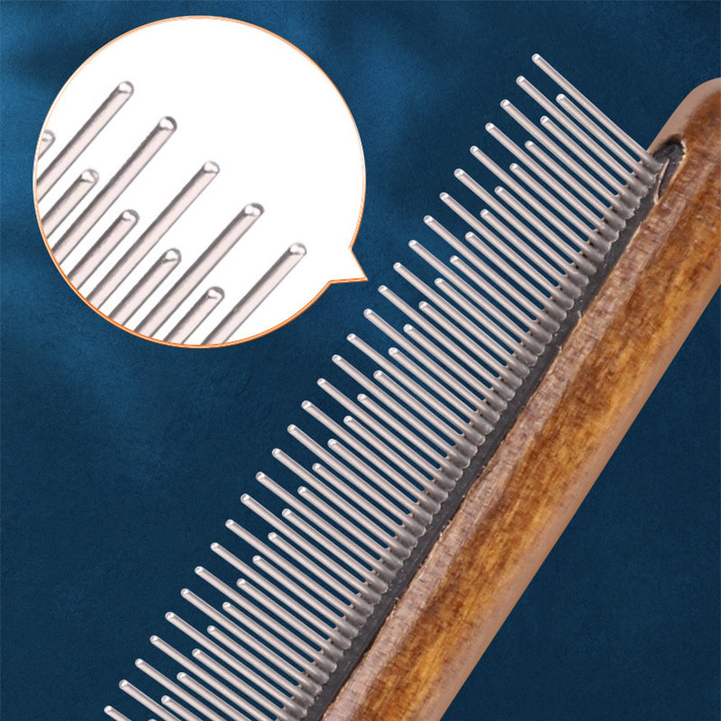 Pet Knot Comb met houten handvat