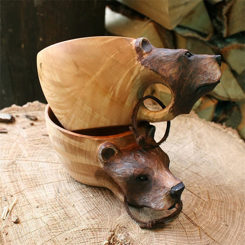 Animal Handmade Wooden Cup