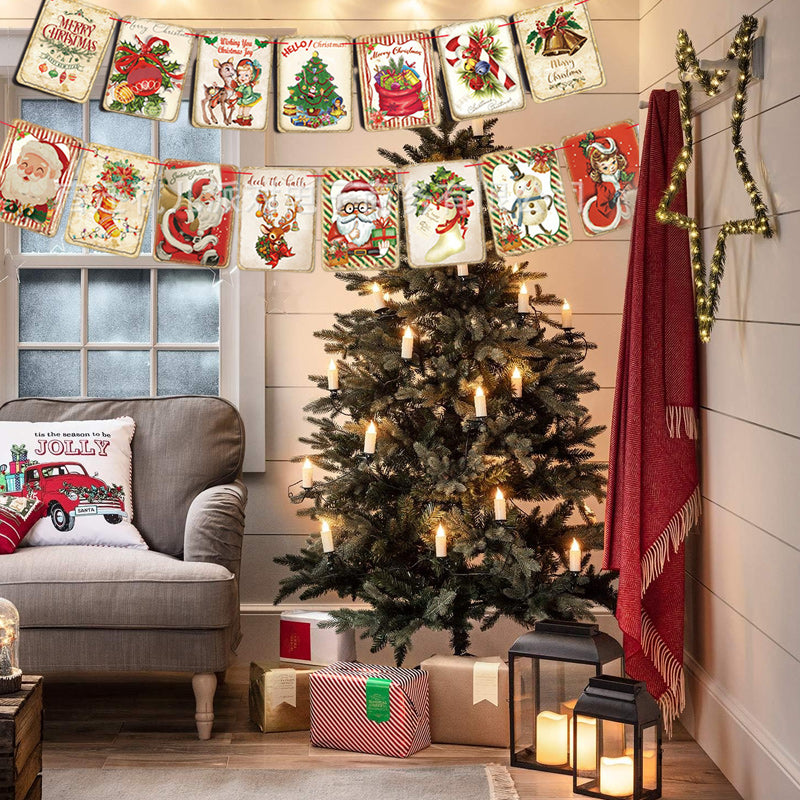 Vrolijke Kerst Open Haard Banner