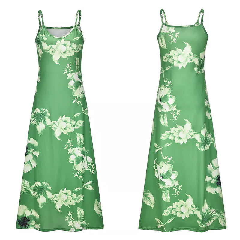 Maxi-jurk met bohemien mouwen en bloemenprint