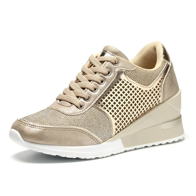Wedge-sneakers met hoge hak voor dames