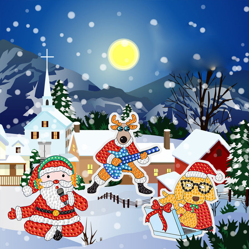 Kerst diamant schilderij sticker kit