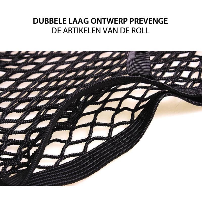 Opslagnetwerk van autostoel