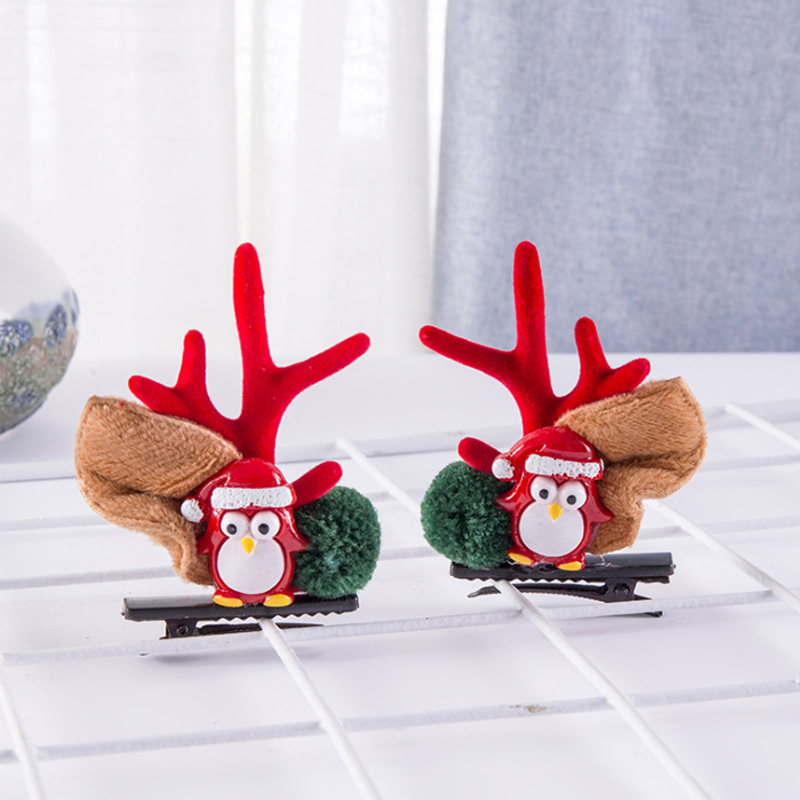 Kerstmis Nieuw gewei pluche haarspelden