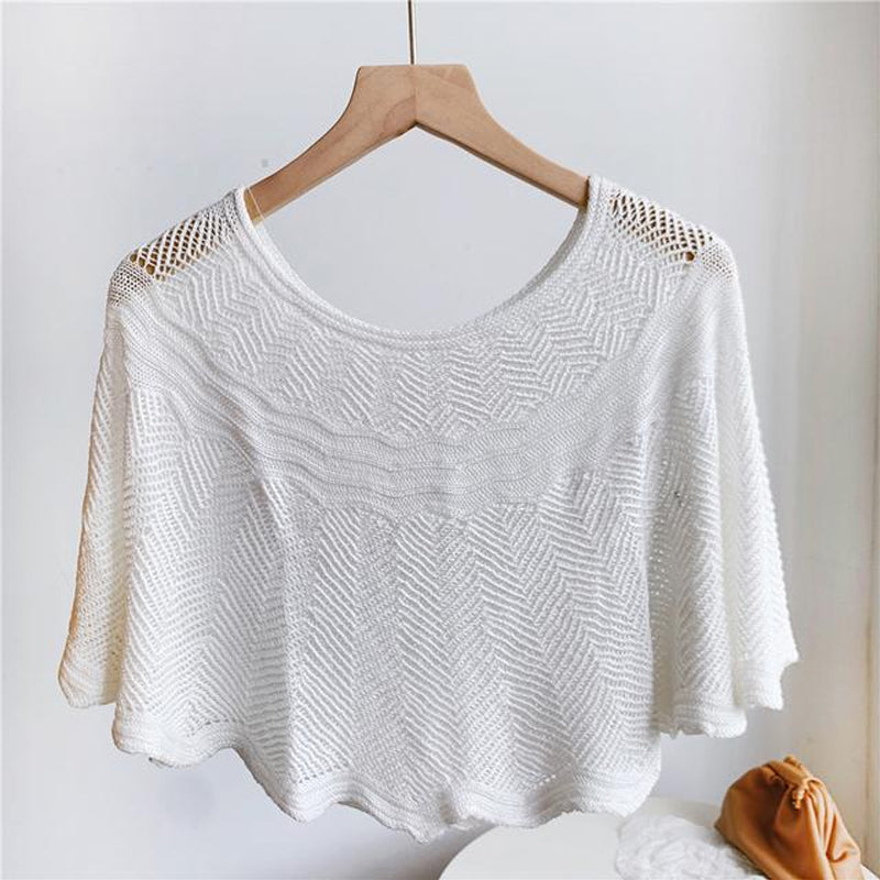 Gebreide zonwerende ijszijde sjaal