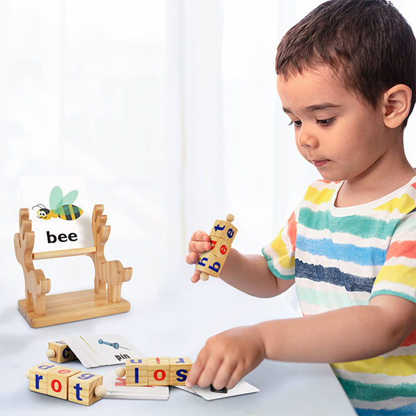 Houten leesblokken CVC Sight Words Game