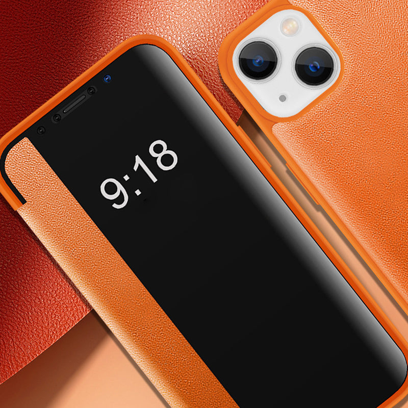 Business Series View Window Flip Folio lederen hoes