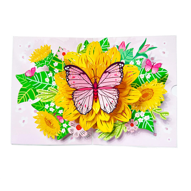 3D Handmade Flower Greeting3D handgemaakte bloem wenskaart Card