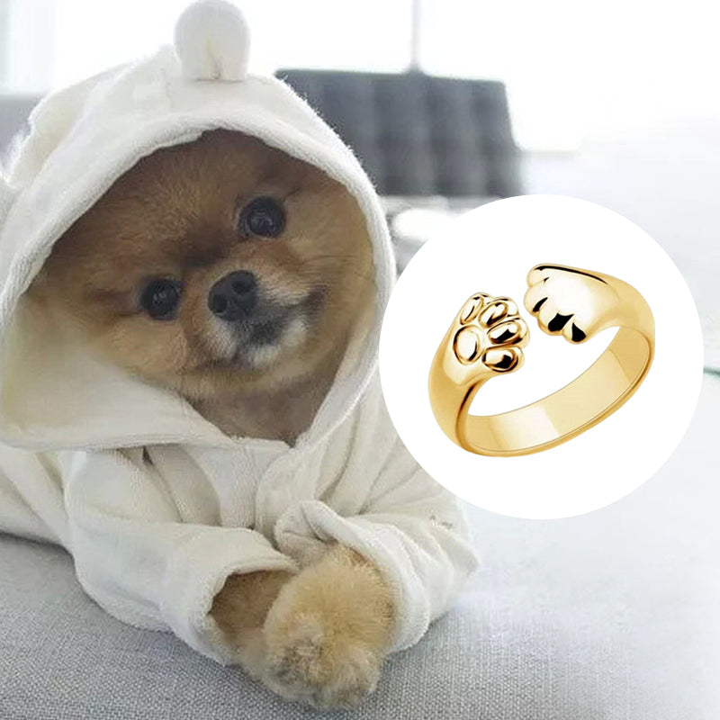 Hond Kat Beer Poot Open Verstelbare Ring