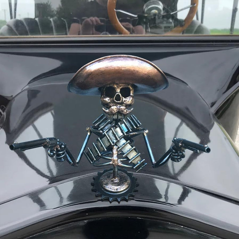 Cowboy Schedel Gunslinger Hood Ornament