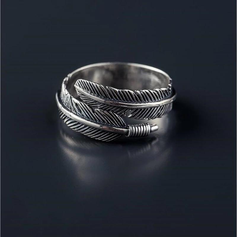 Vintage veren open ring