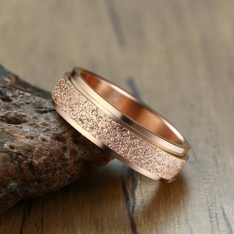 Gezandstraalde Draaiende Fidget Ring