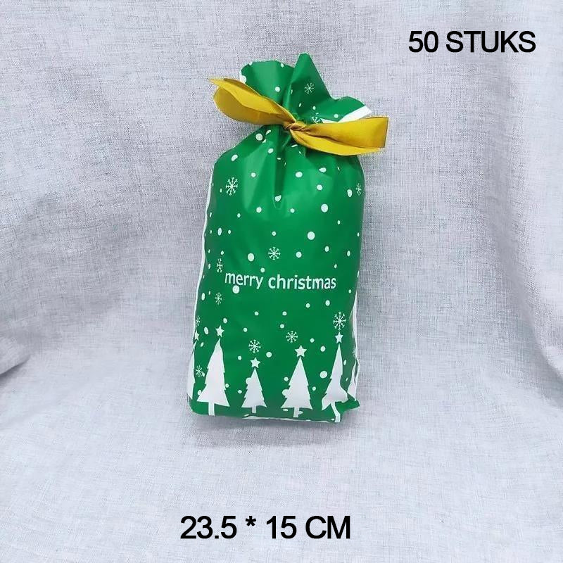 Kerstcadeautassen met trekkoord