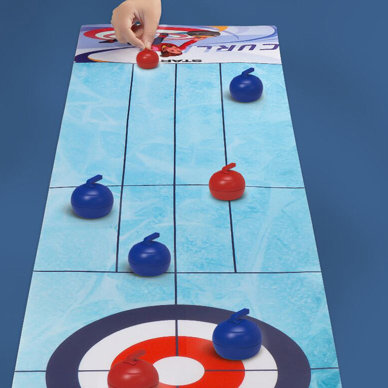 Curlingspel voor mini-tafelsporten