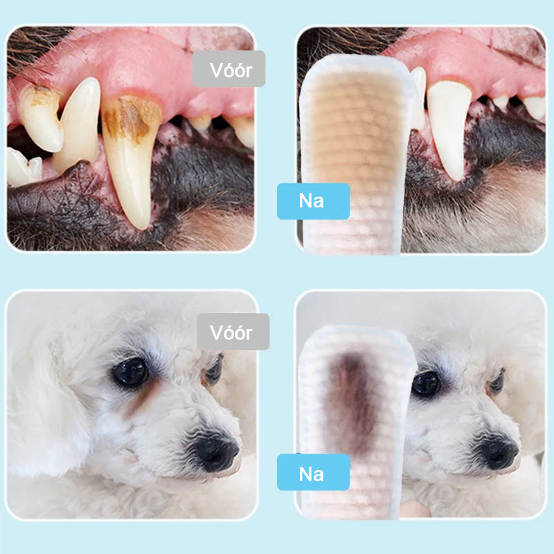 Tandenreinigende vingerdoekjes voor huisdieren
