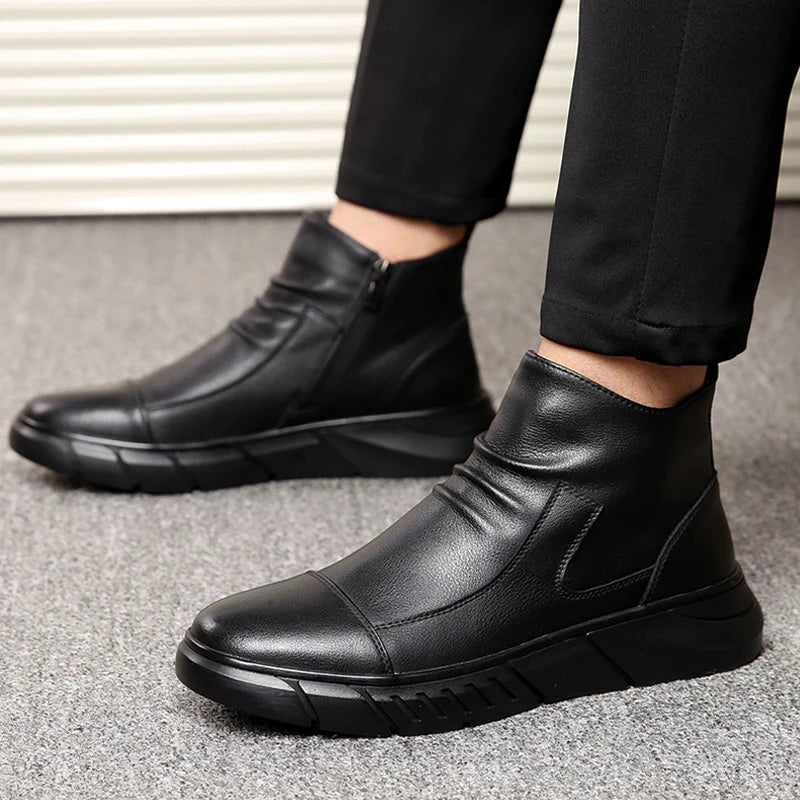 High-top leren Martin-laarzen in Britse stijl voor heren