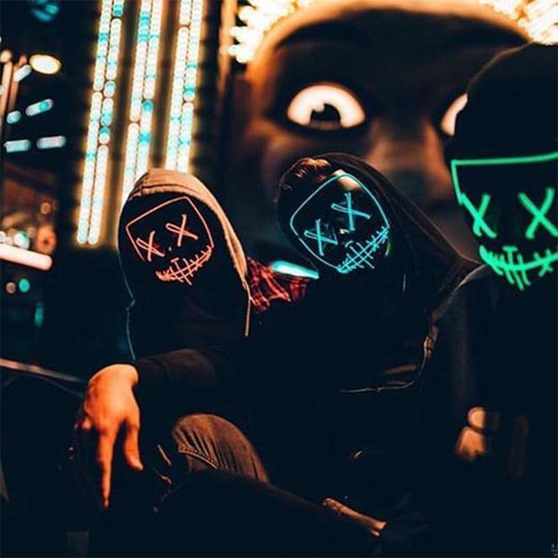 Halloween - LED lichtgevend masker