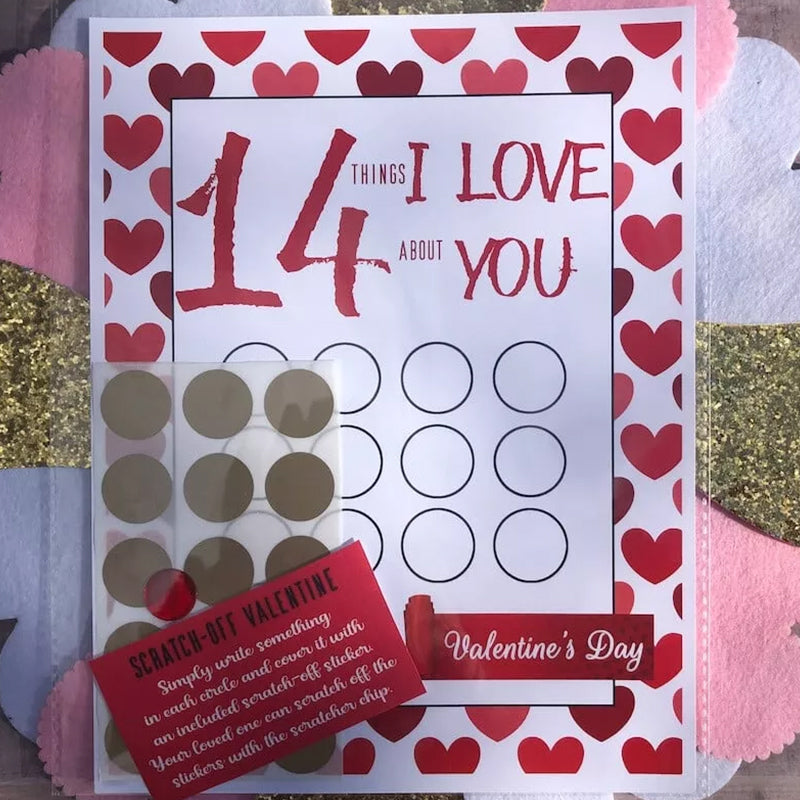 Valentijn krasafdruk