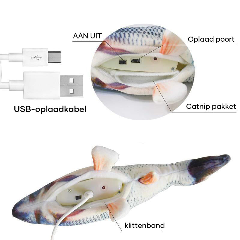 Pluche Simulatie USB Opladen Huisdier Vis Speelgoed