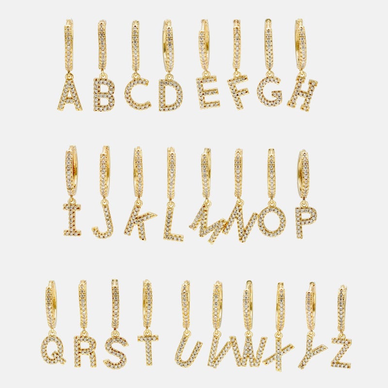 Alfabet Hoepel Oorbellen