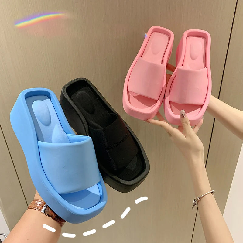 Luxe sandalen met vierkante neus