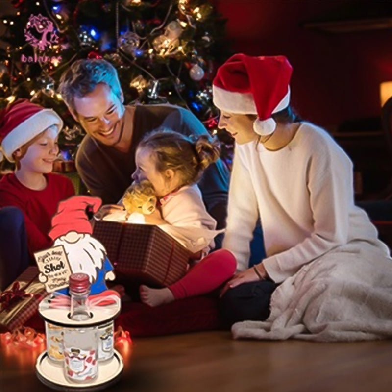 Kerst mini-wijnfleshouder