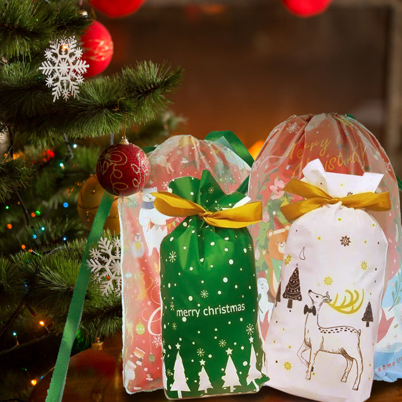 Kerstcadeautassen met trekkoord