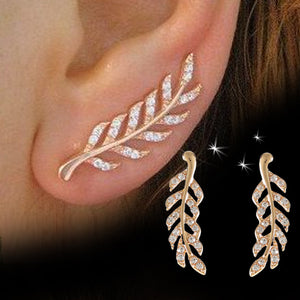 blad Stud Oorbellen Dagelijkse oor klimmers voor dames