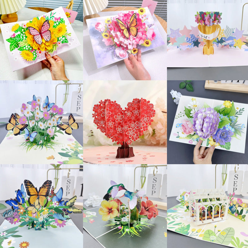 3D Handmade Flower Greeting3D handgemaakte bloem wenskaart Card
