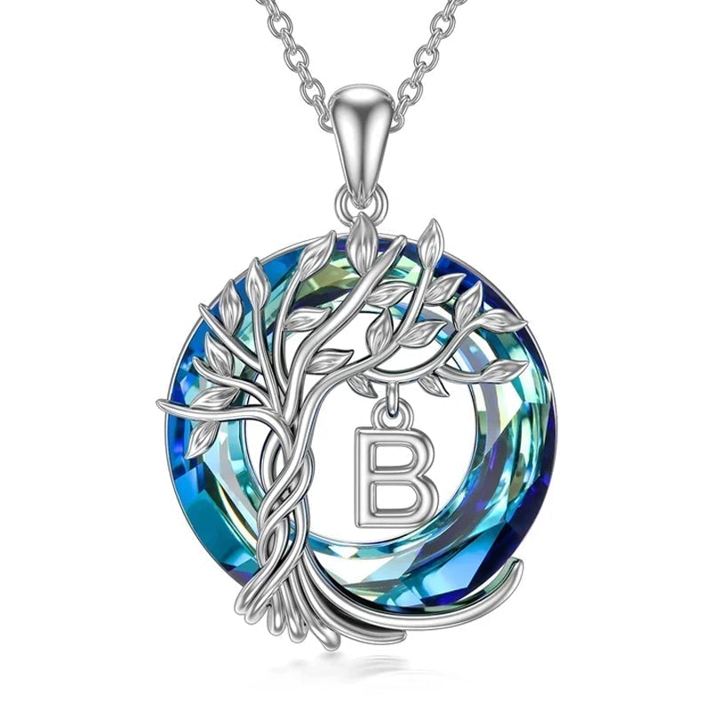 Levensboom kristallen hanger ketting