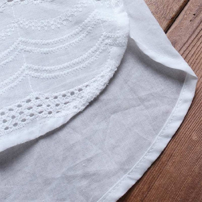 Bohemian Pullover Borduurwerk Casual blouse met korte mouwen