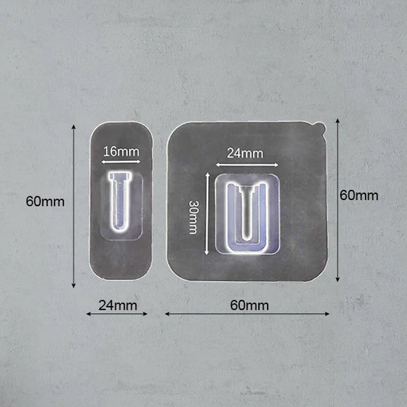 Dubbelzijdige zelfklevende muurhaak