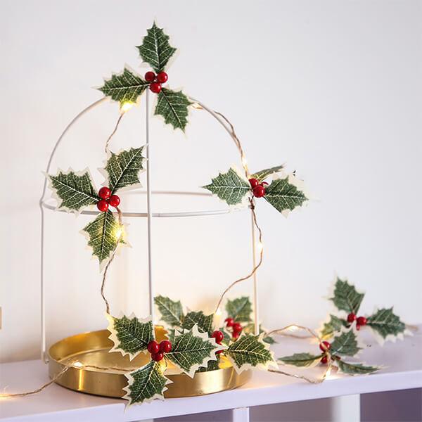 Kerstmis Dennenappel & Moerbei Decoratieve String Light