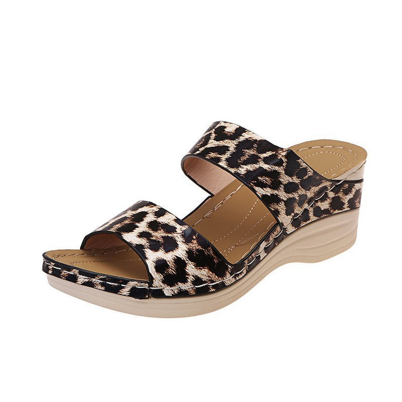 Casual sandalen met dierenprint voor dames
