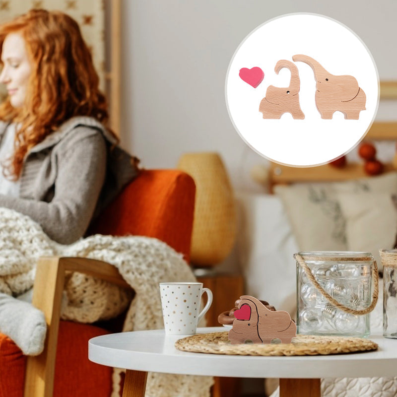 Moederdag dier houten ornament