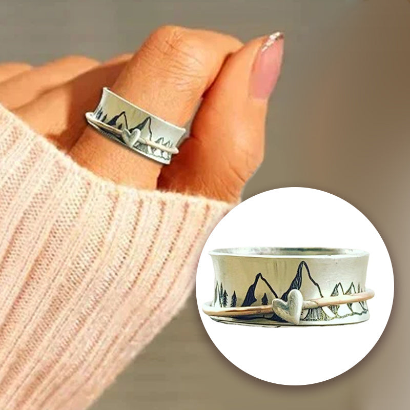 Blijf klimmen Zilveren ring