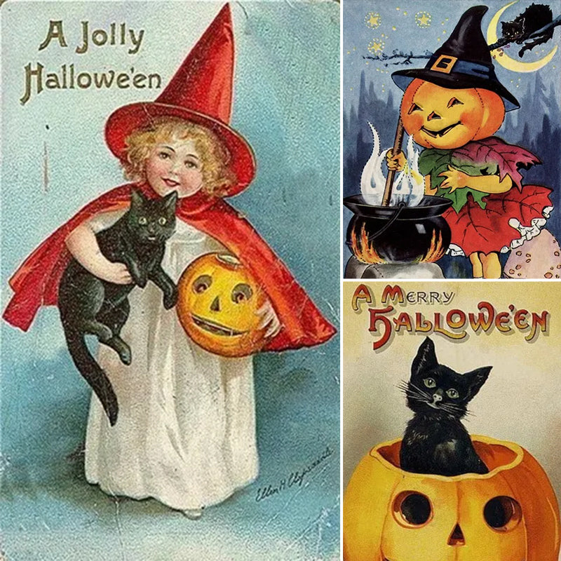Vintage Halloween Ansichtkaarten set (24 stuks)