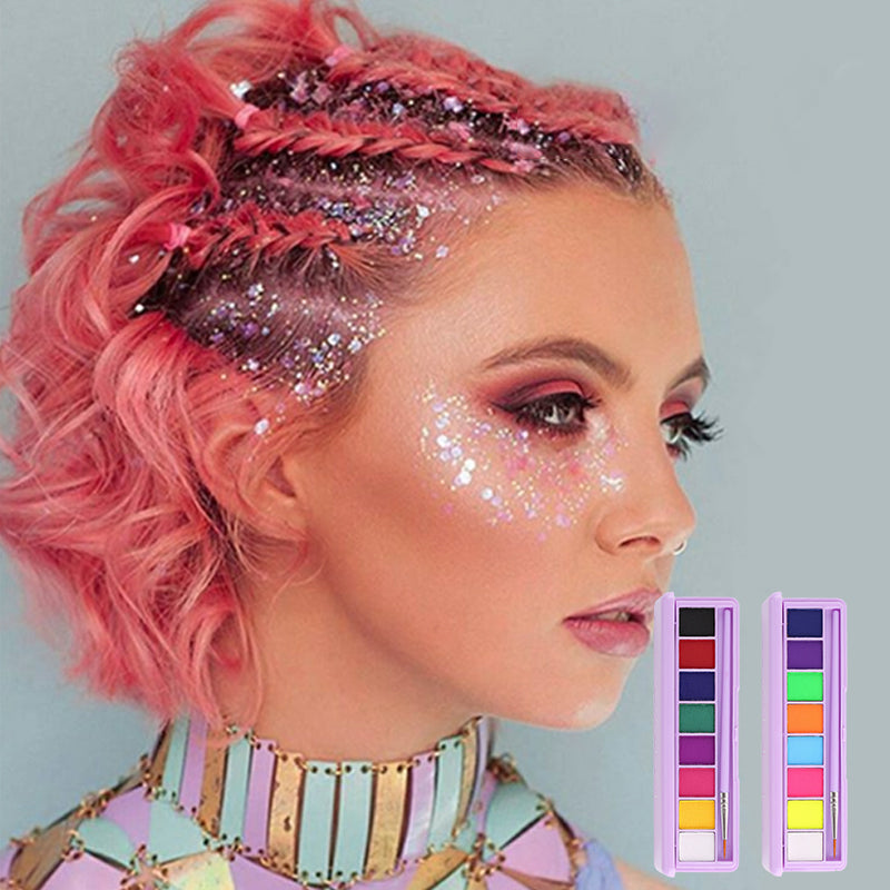 In water oplosbaar fluorescerend make-uppalet