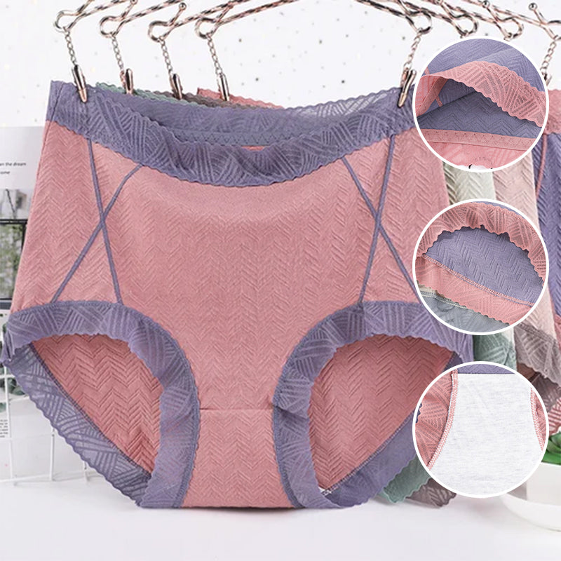 Antibacterieel kanten ondergoed met hoge taille